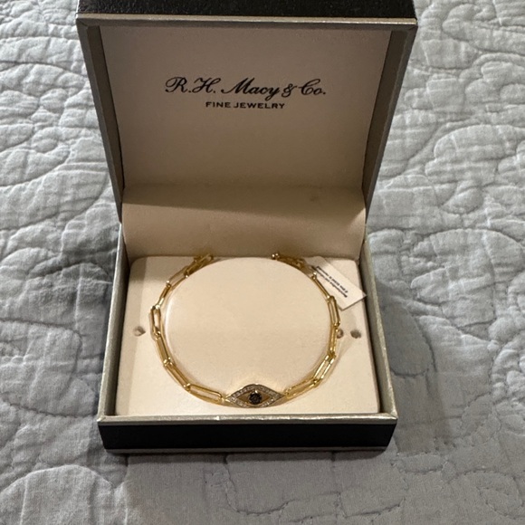 R. H. Macy&Co. Fine Jewelry Gold Bracelet with Black Accent - Picture 1 of 5